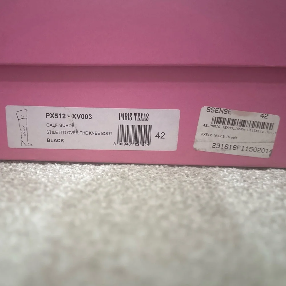 Stunning! Brand New Paris Texas OTK Black Suede Boot 42 - Picture 6 of 12